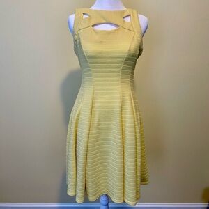 Gabby Skye Yellow Cocktail Dress in Buttercup Yellow